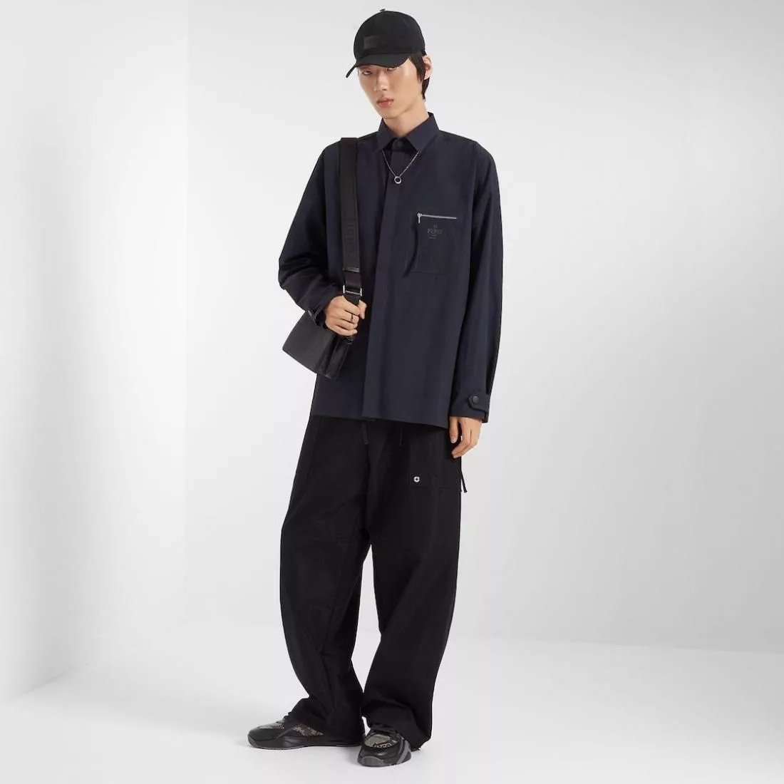 Fendi Light Jackets NEW Fendi Interlock light windbreaker shirt jacket Blue