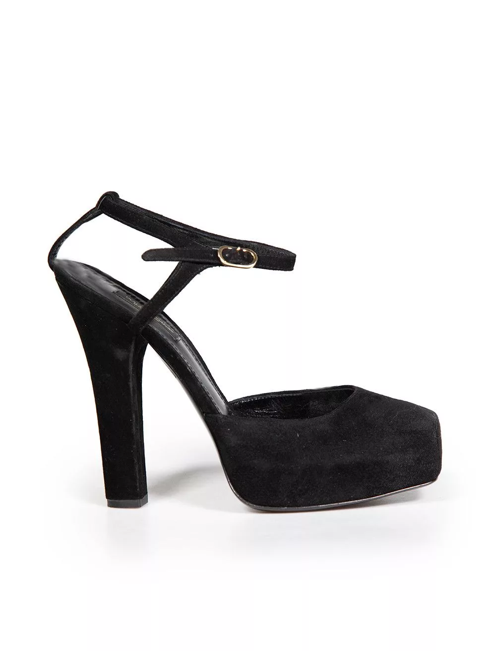 Dolce & Gabbana Heels Dolce & Gabbana Black Platform Suede Heels