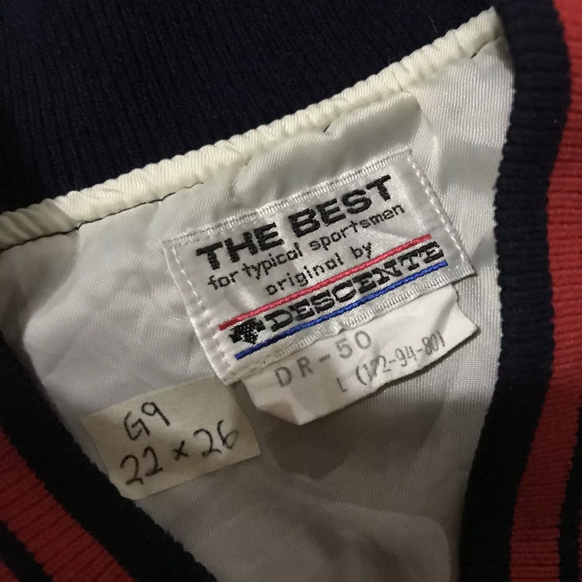 Descente Light Jackets Descente Varsity Jacket Blue Vintage