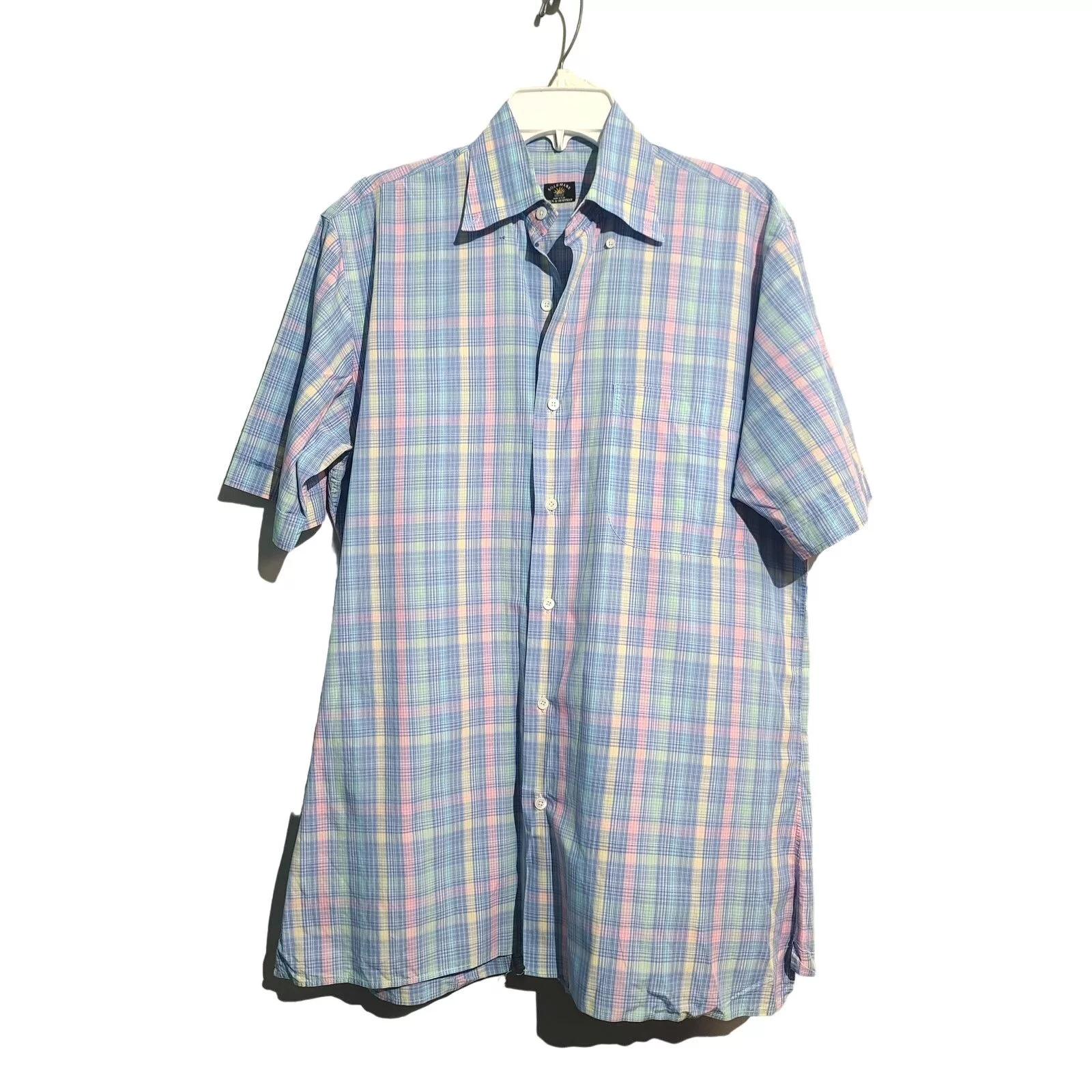 Maus & Hoffman Shirts Button Ups Maus & Hoffman Solemare Pastel Plaid Print Short Sleeve Button shirt Multi