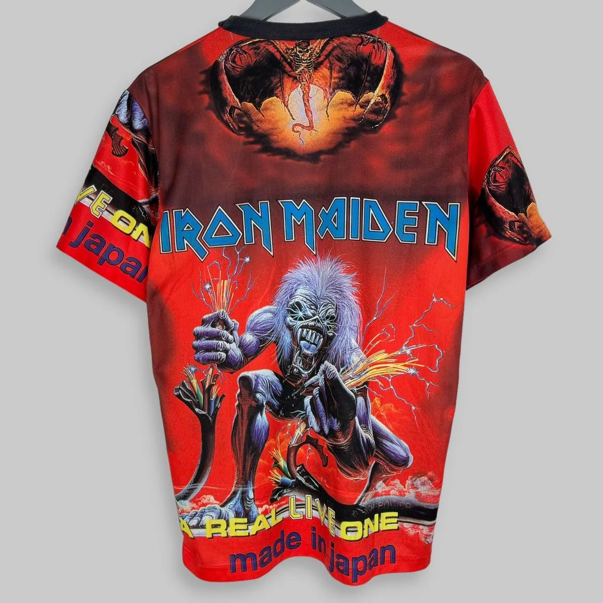 Band Tees Short Sleeve T Shirts Band Tees Vintage 90s Iron Maiden A Real Dead One Japan All Over Shirt Multi
