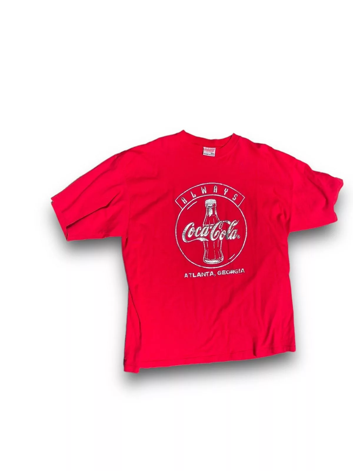 Coca Cola Short Sleeve T Shirts Coca Cola × Vintage Coca-Cola VTG made in USA ATL, GA Tee Red