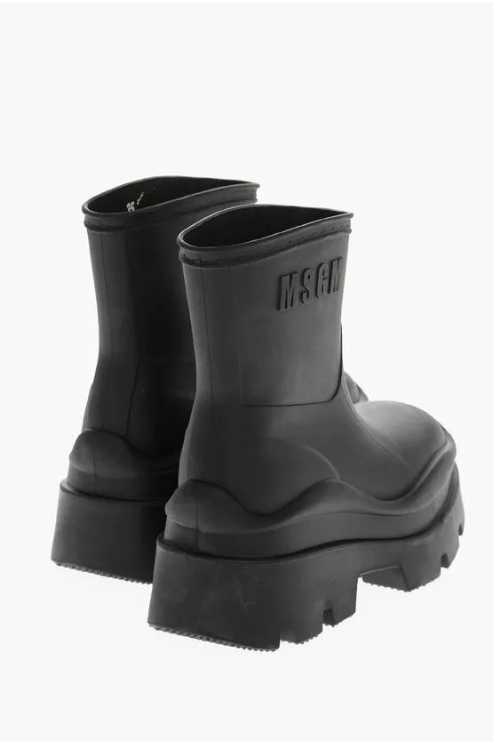 MSGM Boots MSGM og1mm0724 Carrion Sole Rubber Boots in Black