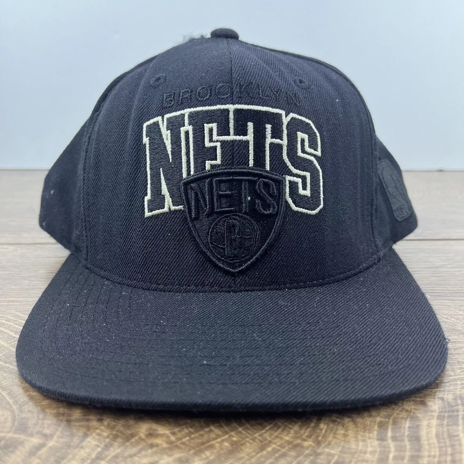 Mitchell & Ness Hats Brooklyn Nets Snapback Hat Black Mitchell & Ness Adjustable