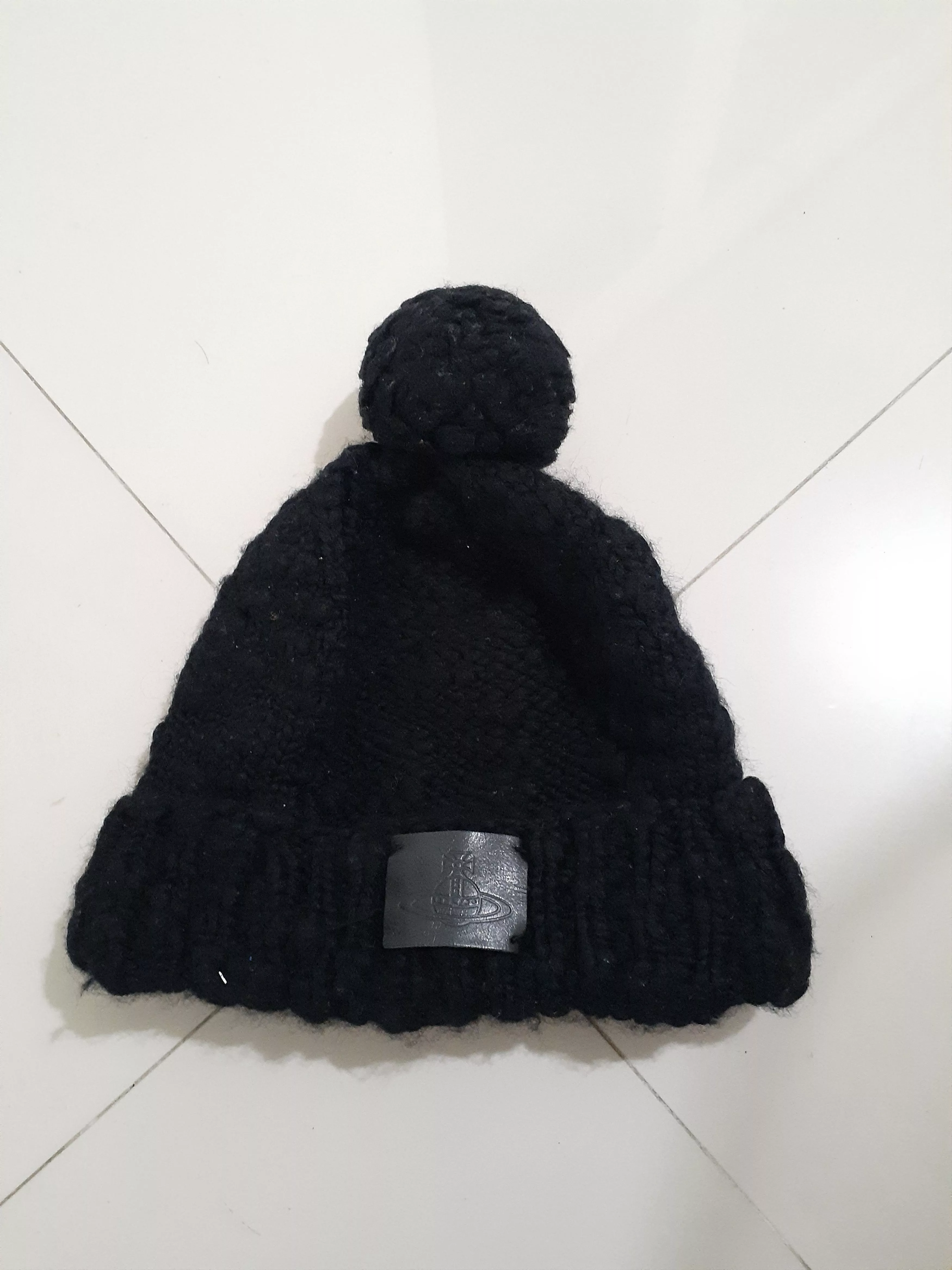 Designer Hats Designer × Vivienne Westwood Vintage Vivienne Westwood Knitted Beanie Black Luxury