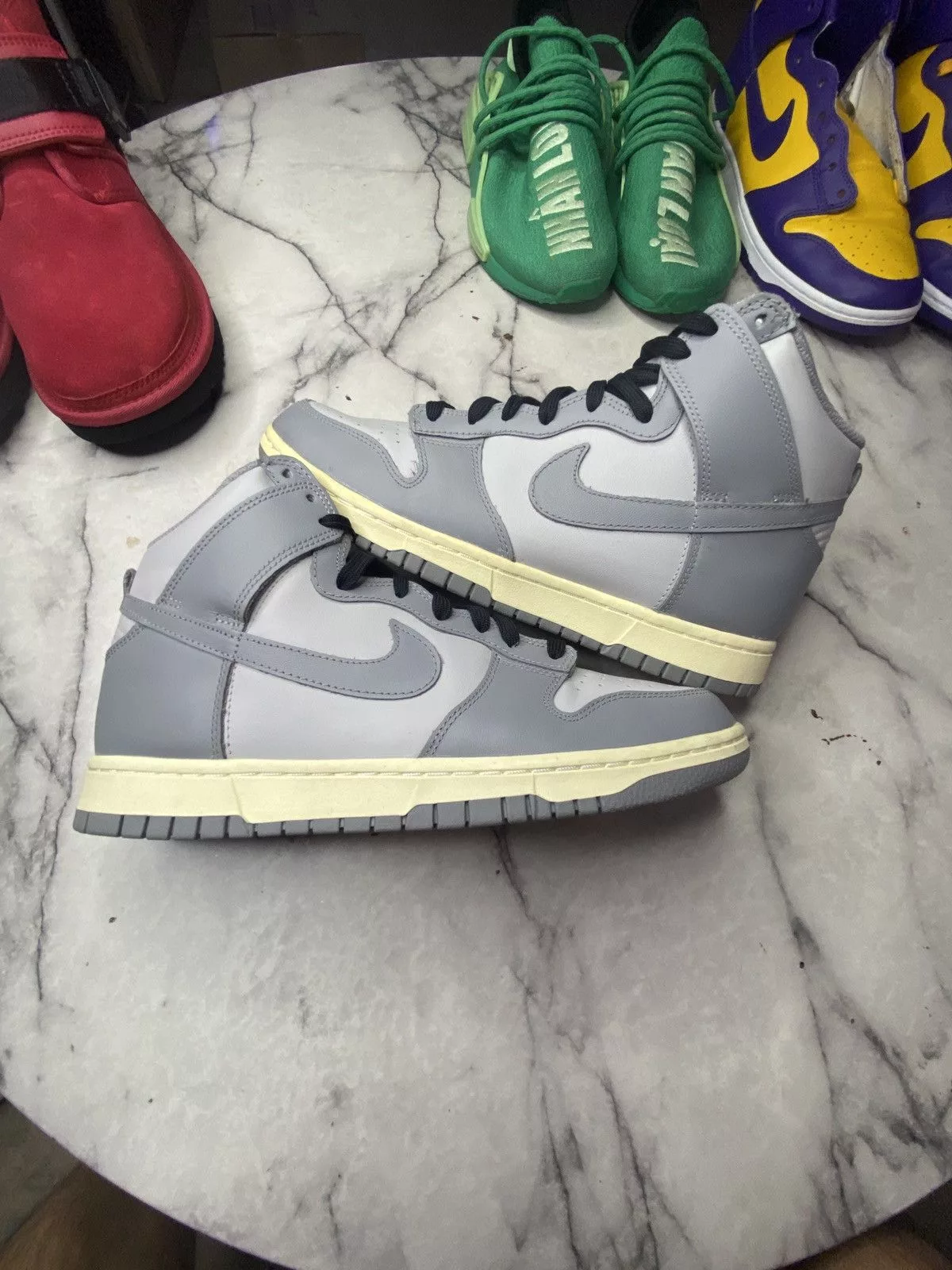 Nike Hi Top Sneakers Nike Dunk high aged grey Gray