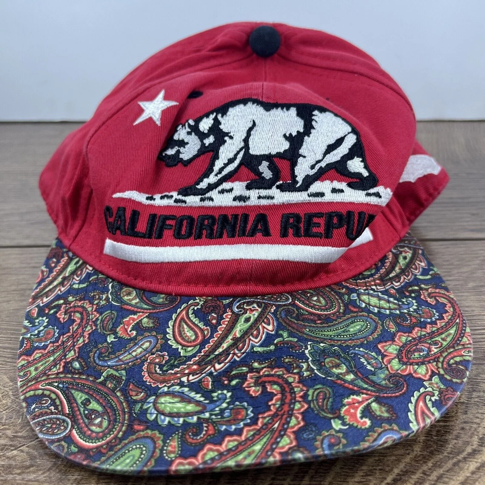 Other Hats Other California Republic Hat Red Cali Bear Red Hat Adjustable Sna