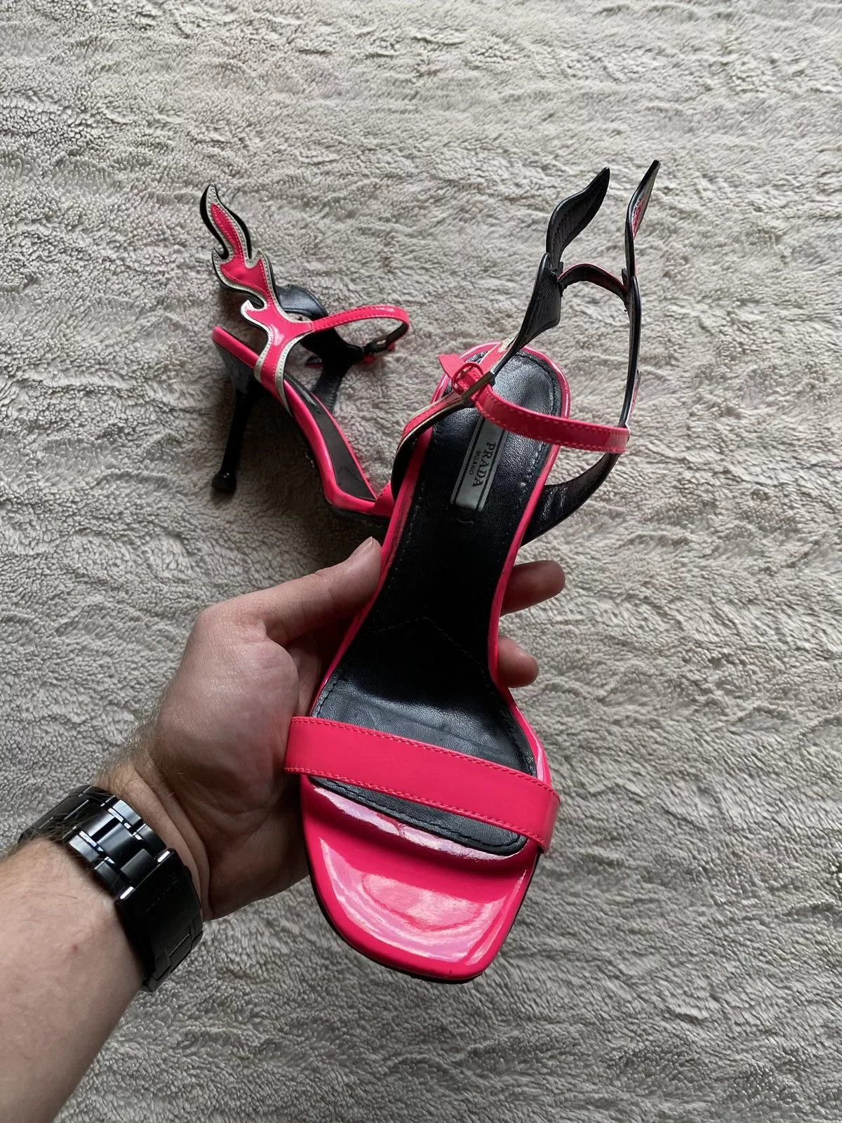 Prada Heels Prada flame leather heels 38 Pink