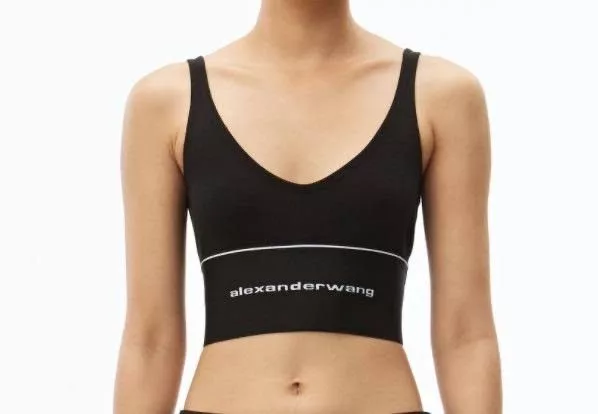 Alexander Wang Crop Tops ALEXANDER WANG ELASTIC BRALETTE Black