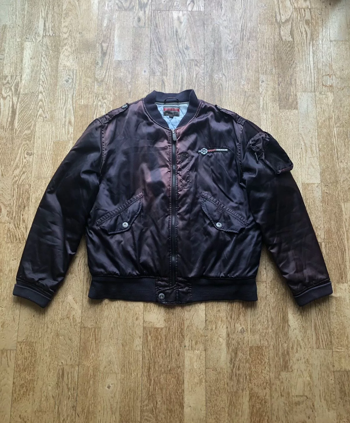 Guess Bombers Guess × Vintage GUESS JEANS Y2K RARE VINTAGE QUALITY BOMBER JACKET Brown