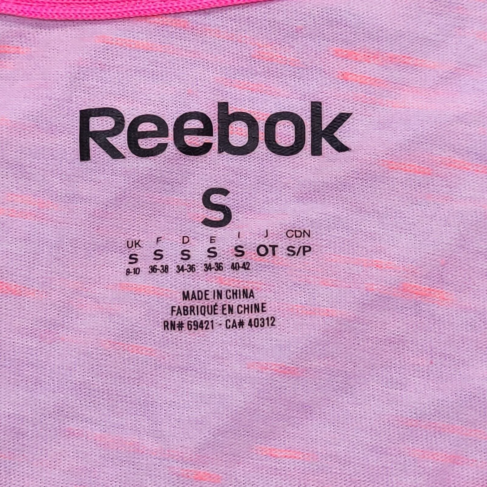 Reebok Tank Tops Reebok Short Sleeve Active T Shirt Womens Size Small S Pink