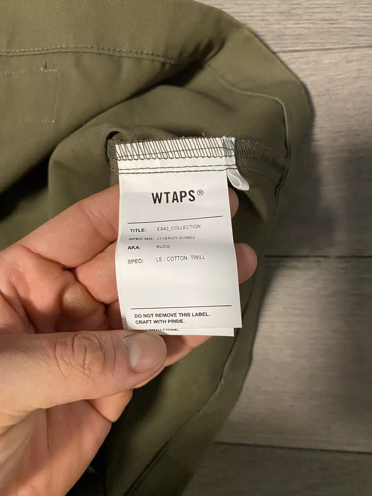 Wtaps Shirts Button Ups Wtaps Buds LS / Cotton twill 2021 size 2 Green