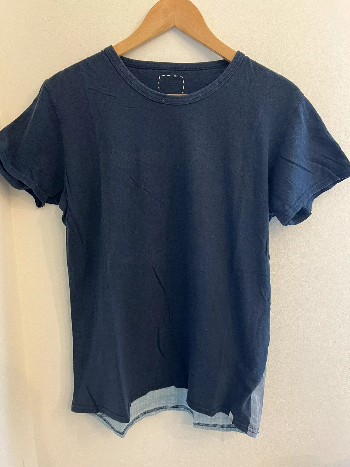 Visvim Short Sleeve T Shirts Visvim Border Tee Blue