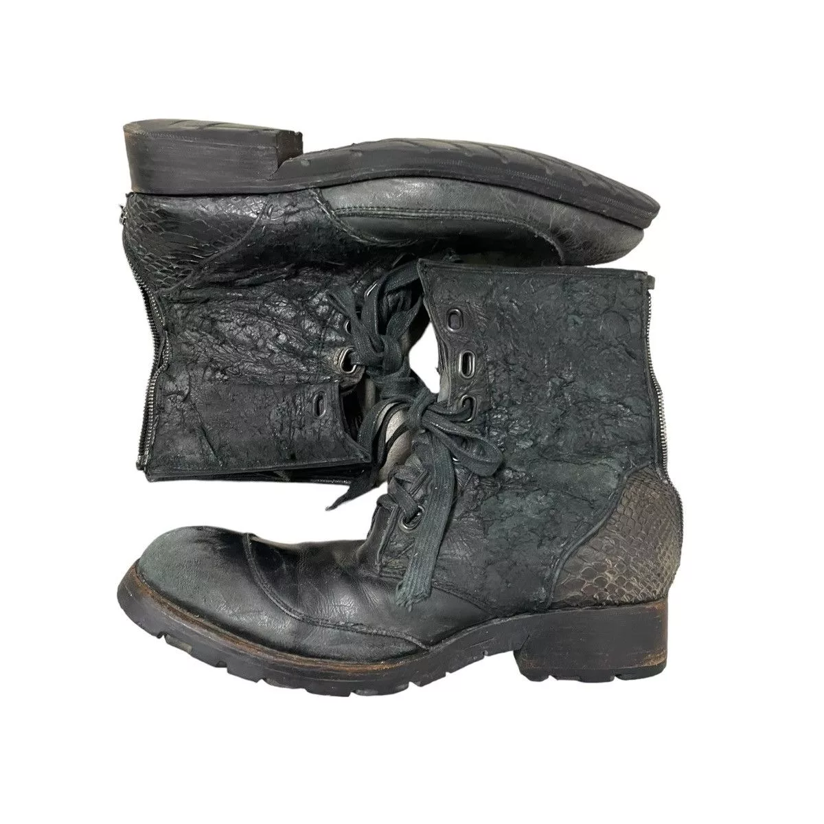 KMRii Boots Kmrii crush python boots Black