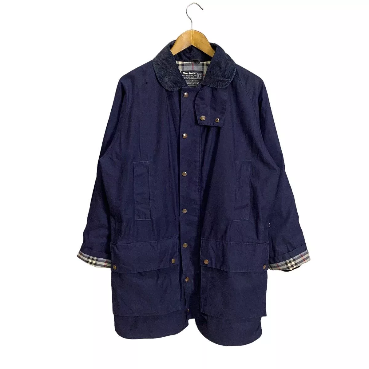 Designer Parkas Designer × Vintage Peter Storm downcoat 2way checkered Blue