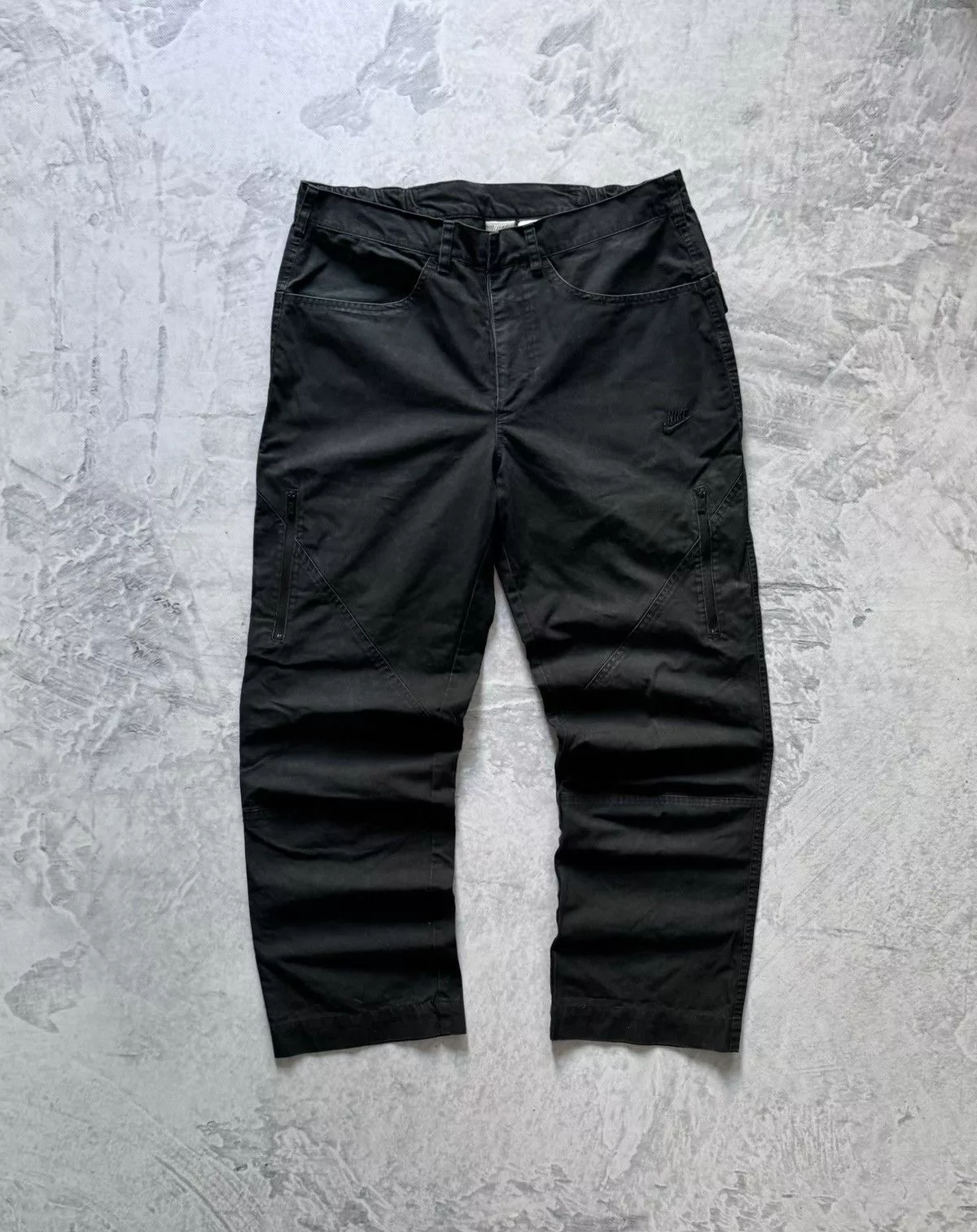 Nike Sweatpants Joggers Nike × Vintage 00s Nike Vintage Cargo Baggy Pants Y2K Black Streetwear