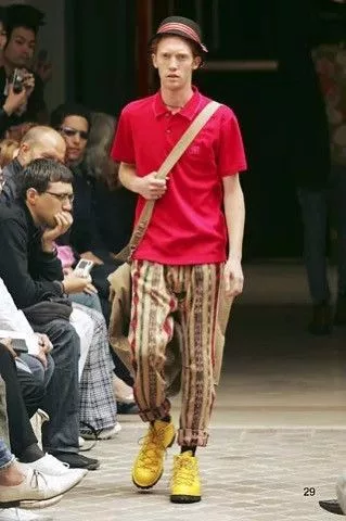 Junya Watanabe Casual Pants SS 2005 Junya Watanabe Patchwork Scraps Mountaineering Pants Red