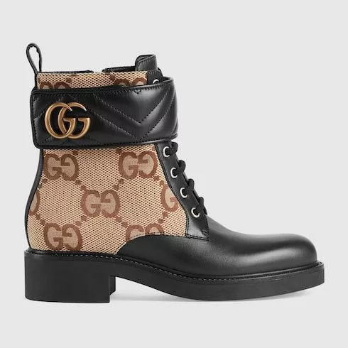 Gucci Miscellaneous Gucci Marmont Double G Ankle Boots SIZE 37 Beige