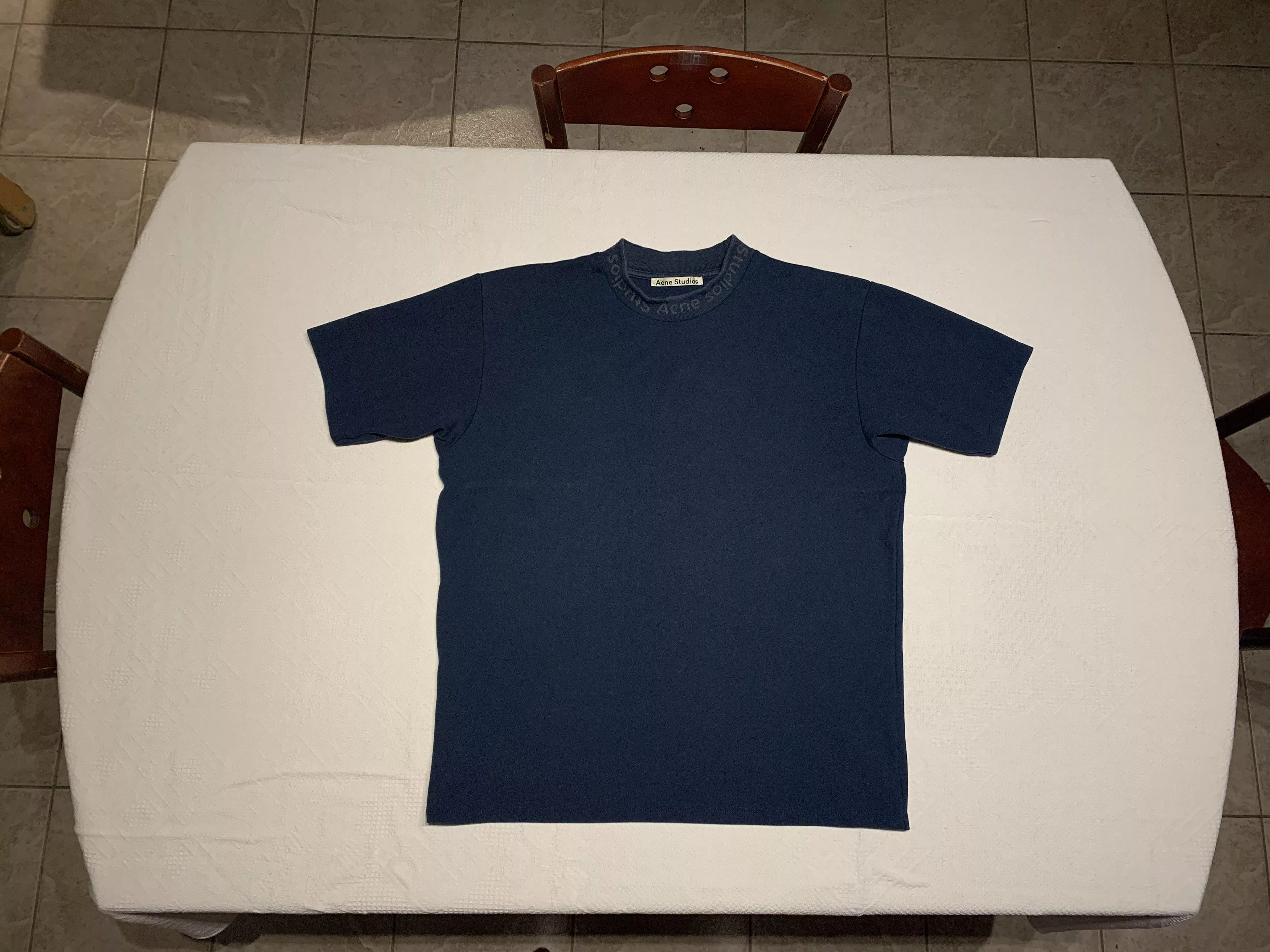 Acne Studios Short Sleeve T Shirts Acne Studios Navid Tee Mineral Blue