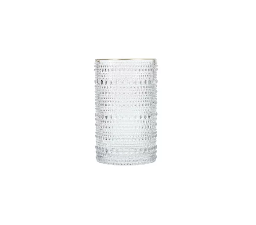 Jupiter Clear Gold Rimmed Iced Beverage 13oz