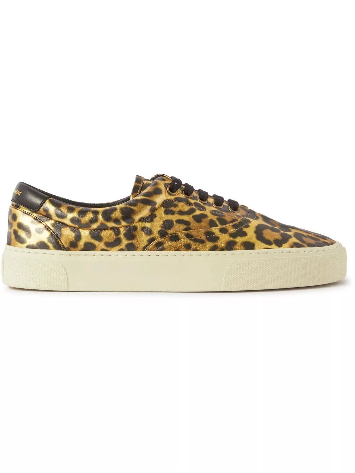 Saint Laurent Paris Low Top Sneakers Saint Laurent Paris o1s1wg110724 Leopard-Print Leather Sneakers in Leopard Multi