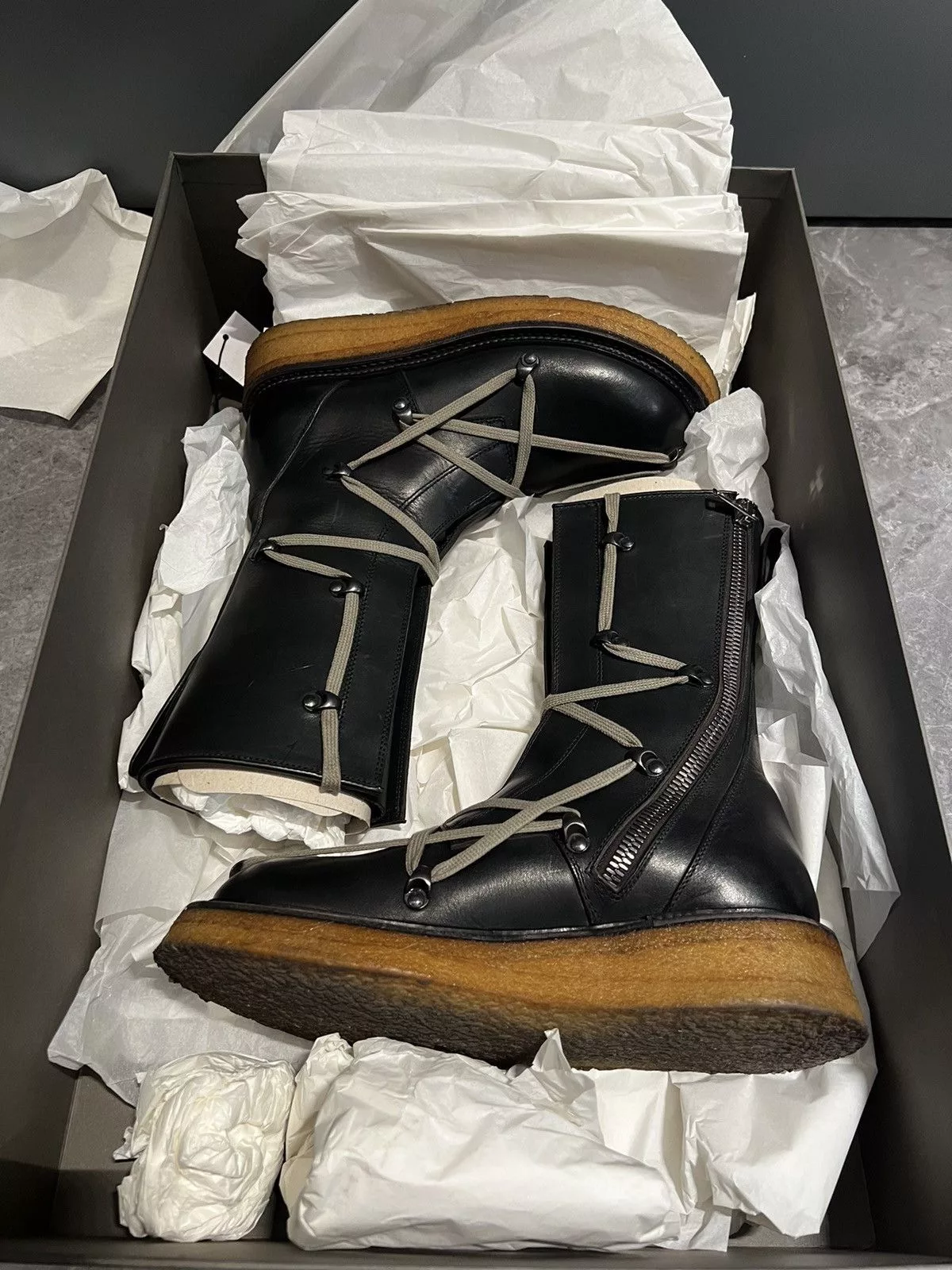 Rick Owens Boots Rick Owens FW17 Glitter Pentagram Creeper boots sz39.5 Black