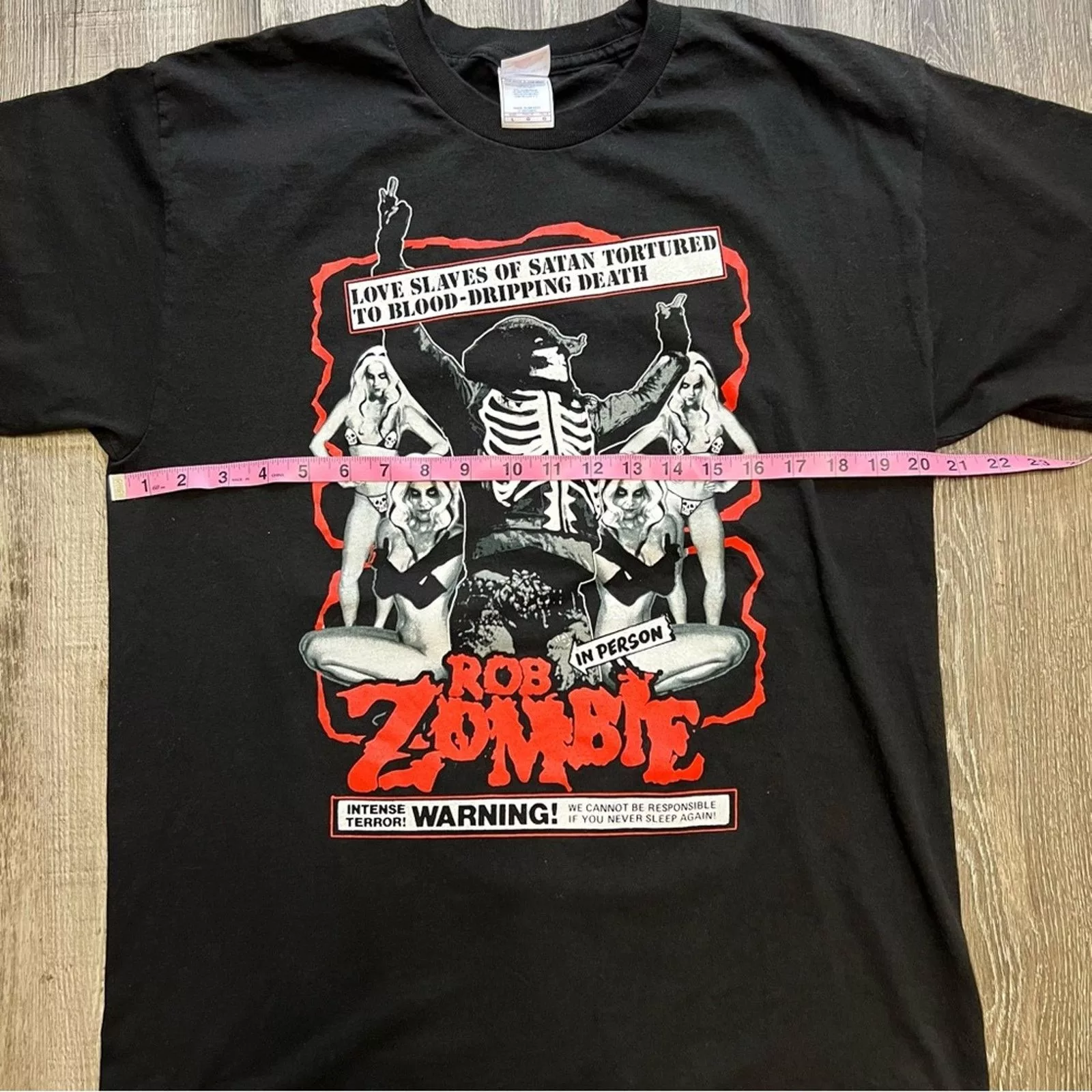 Vintage Short Sleeve T Shirts Vintage Rob Zombie Shirt L Black