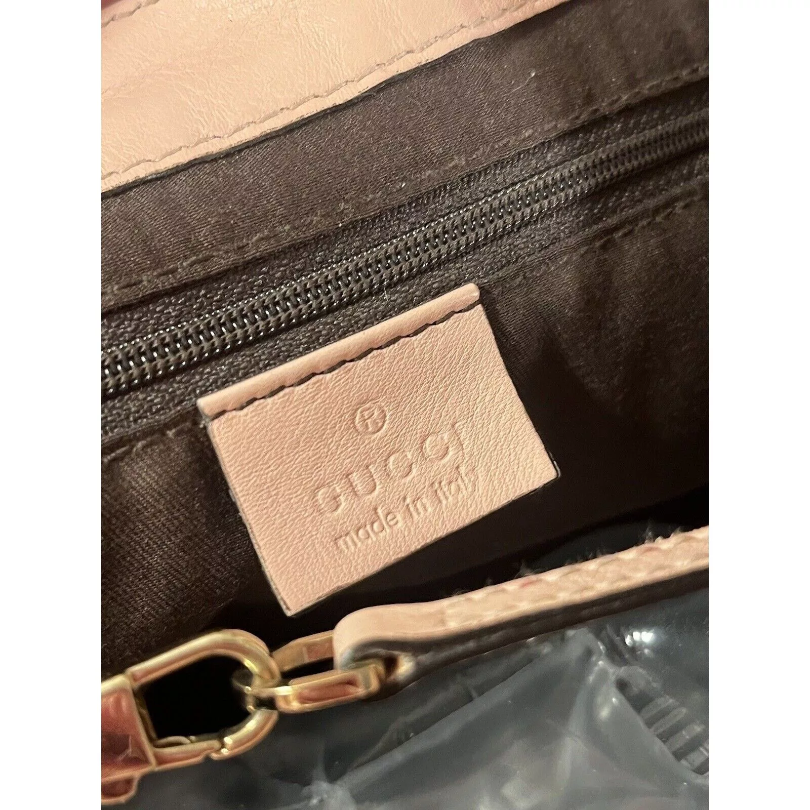 Gucci Shoulder Bags RARE Gucci PYTHON Handbag LARGE, Tan/pink.