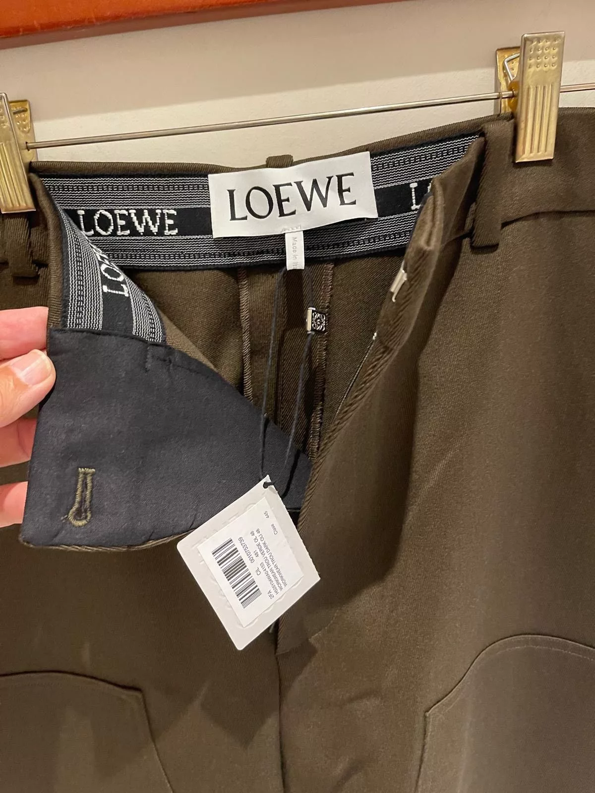 Loewe Casual Pants Loewe Khaki Trousers Green