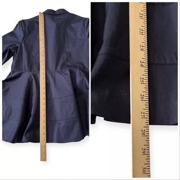 CO Button Ups NWT CO Navy Blue Tiered Button Down Cotton Shirt, Size M