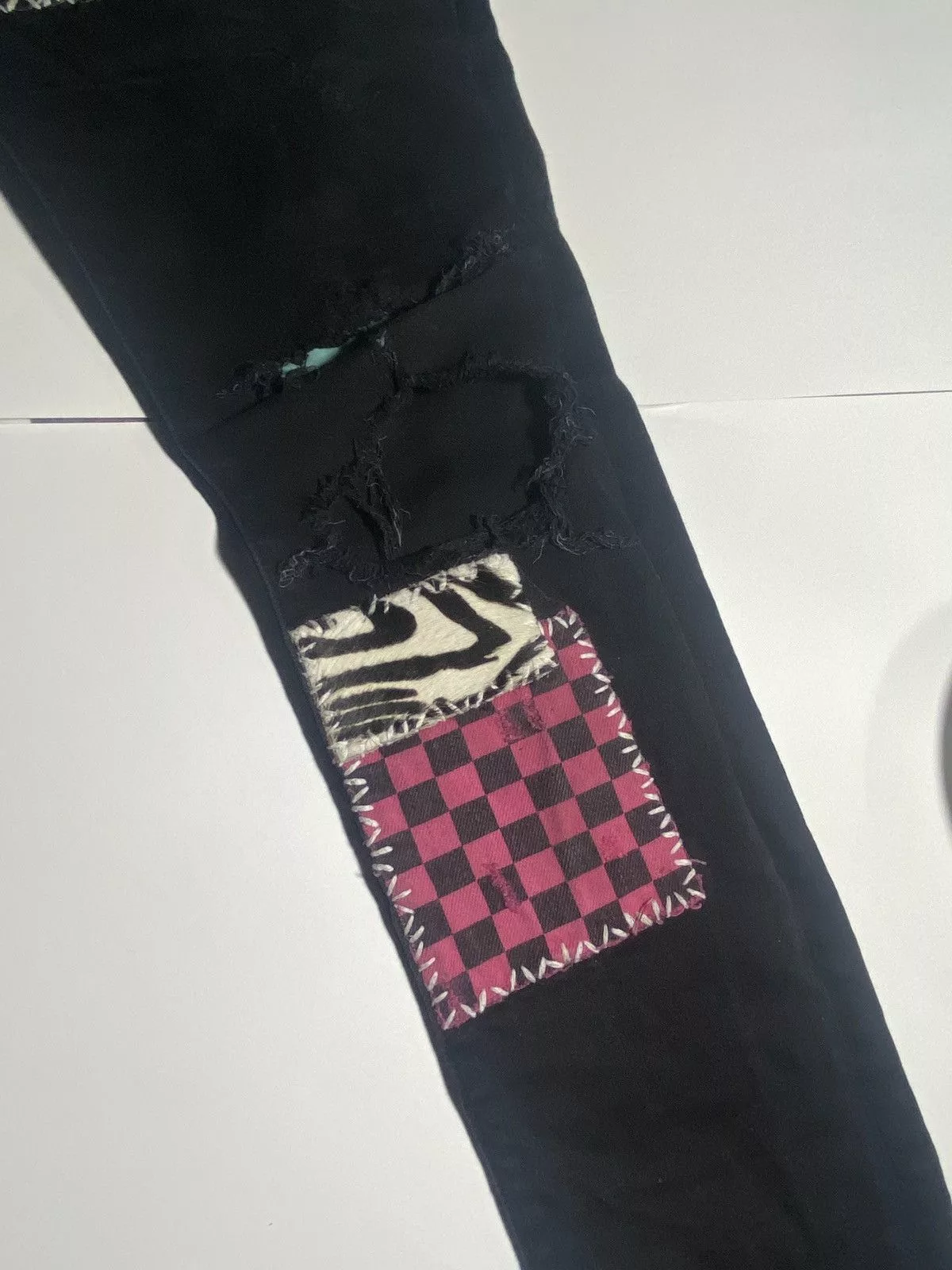 Amiri Denim Amiri Animal Leopard Jeans Black