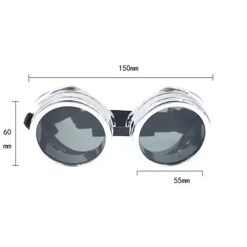 Electric Visual Glasses Electric Visual × Japanese Brand Steampunk Goggles Welding Gothic Glasses Silver Streetwear
