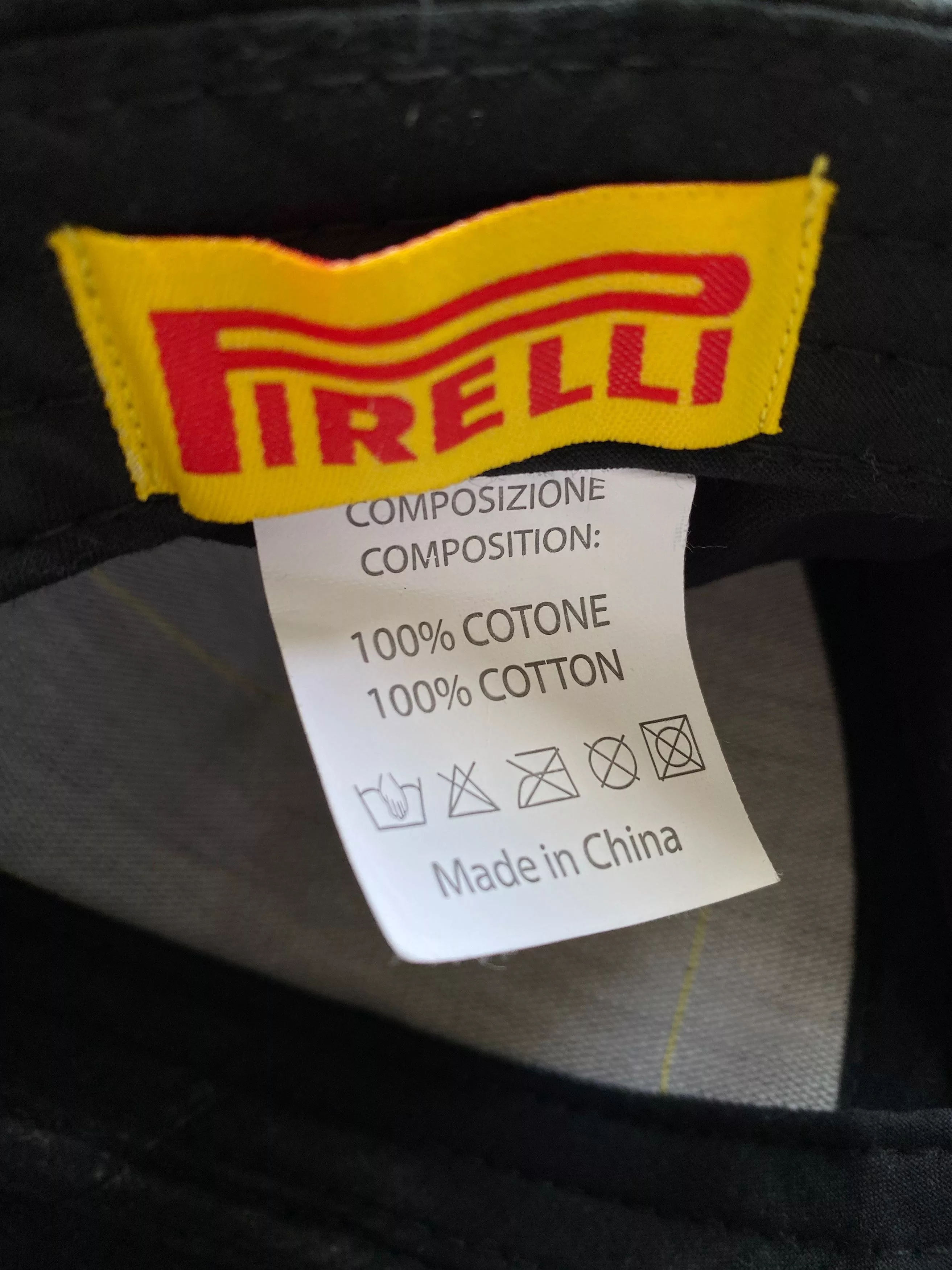 Pirelli Hats Vintage Pirelli logo Cap Black