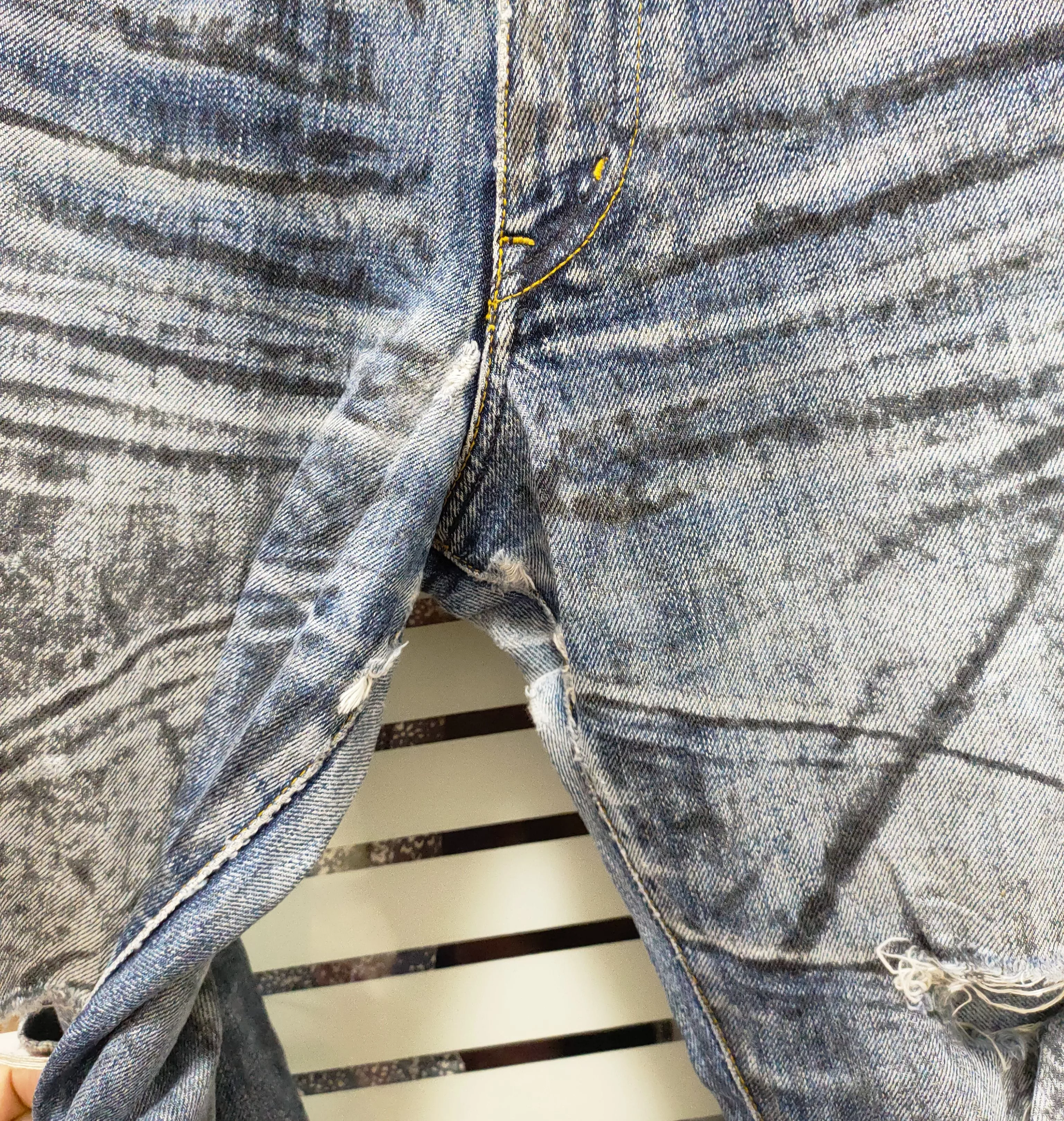 Paul Smith Denim Distressed Paul Smith Selvedge Jeans Blue