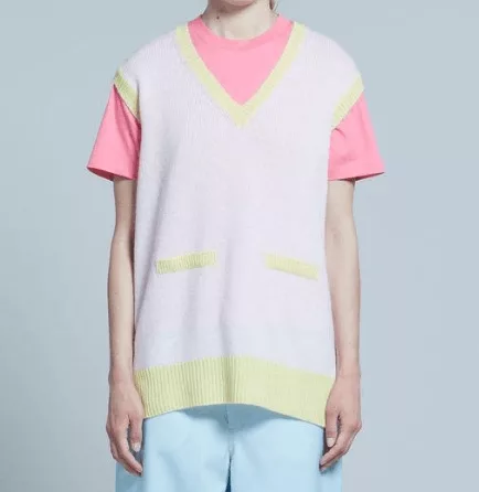 Marni Sweaters Marni o1srvl11e0624 Crewneck in Pink/Yellow Multi