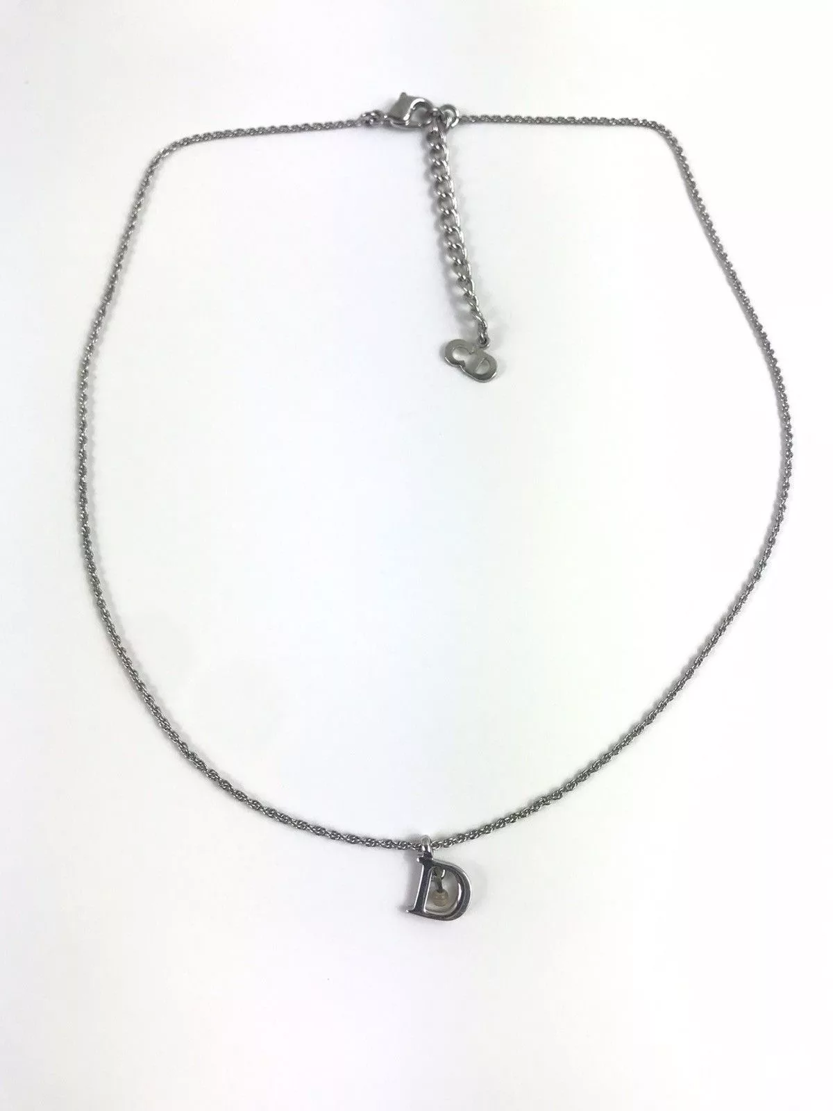 Dior Necklaces Dior D with Pearl Silver