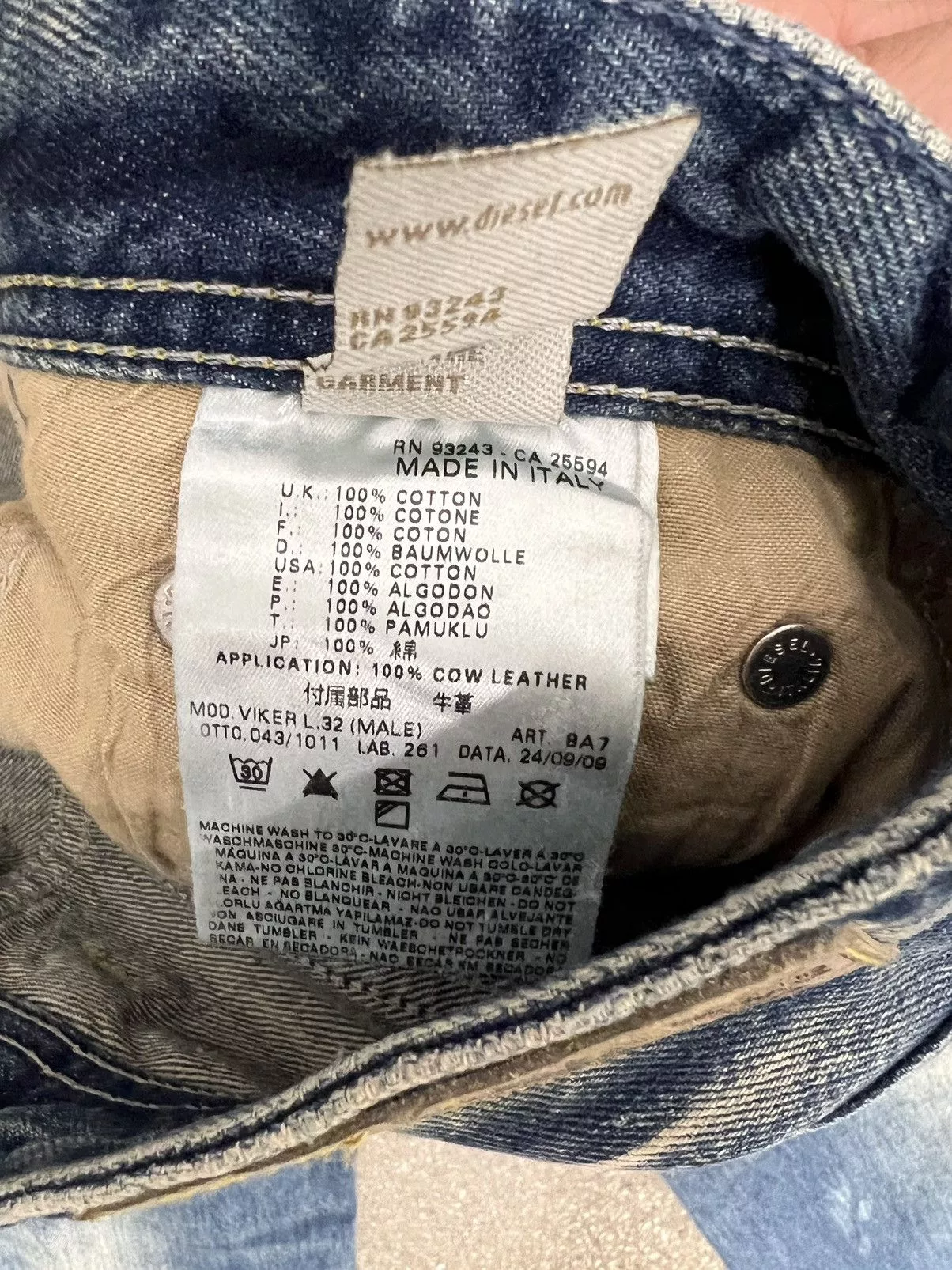 Diesel Denim Diesel 08 Viker Denim Pants Blue