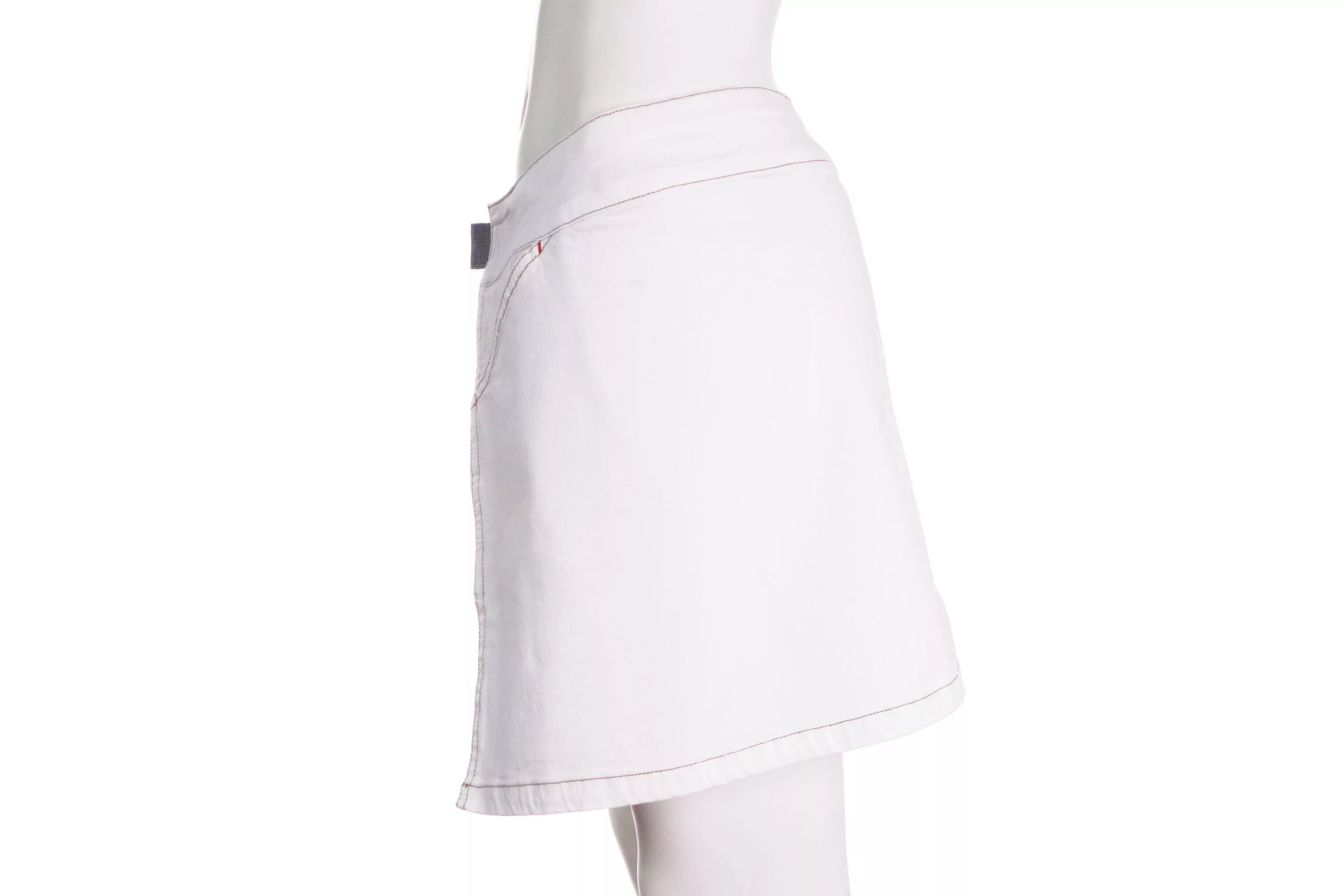 Marithe + Francois Girbaud Mini Skirts Marithe + Francois Girbaud Marithe Francois Girbaud Wrap Skirt Print Logo Asymmetric White