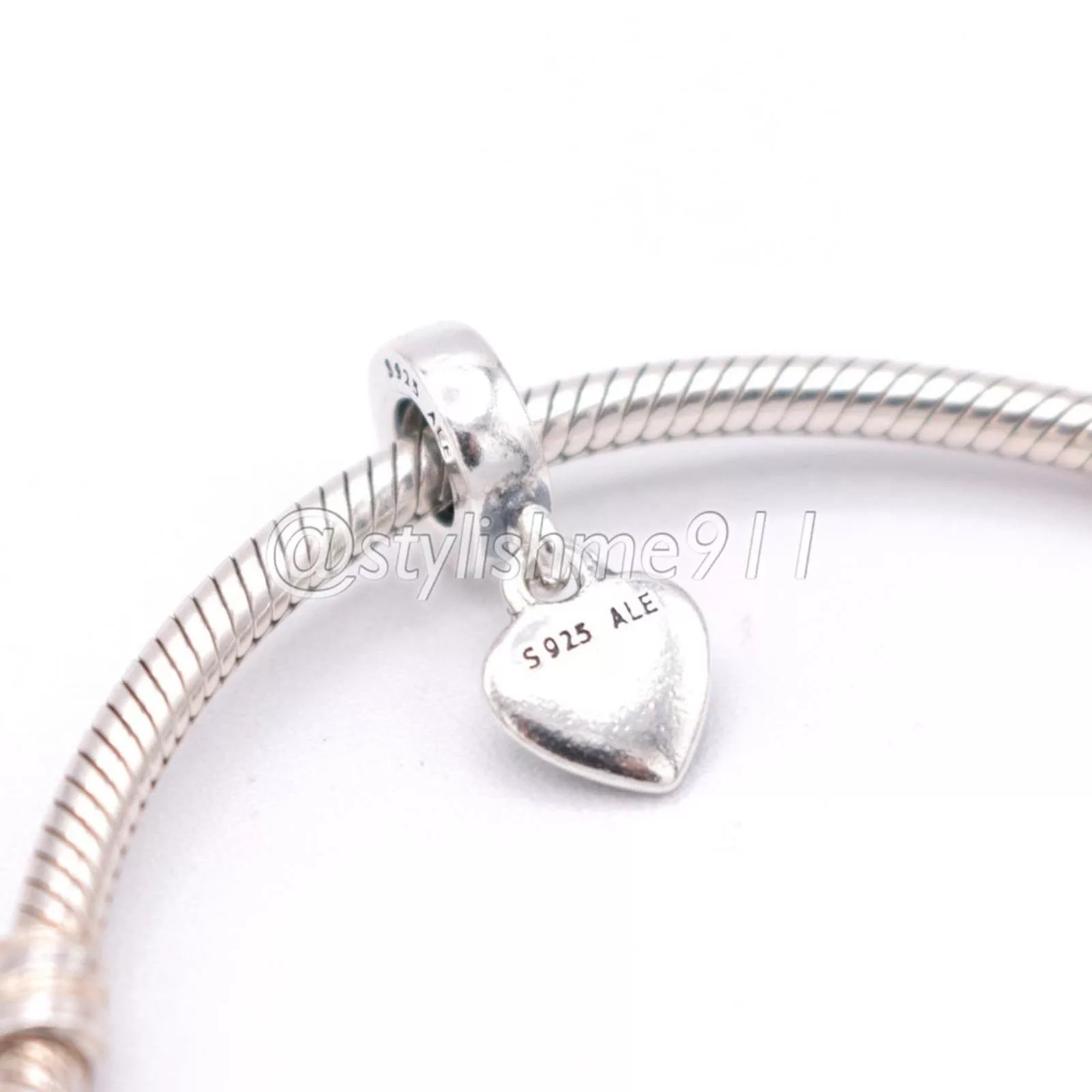 pandora Bracelets Authentic PANDORA Silver Heart Dangle - 790373