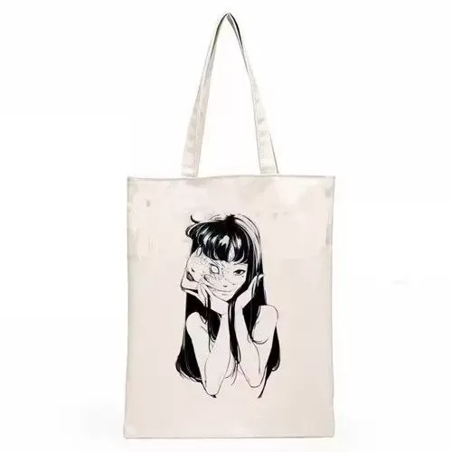 Other Bags Luggage Other Graphic Hipster Cartoon Print Shopping Bag White Streetwear
