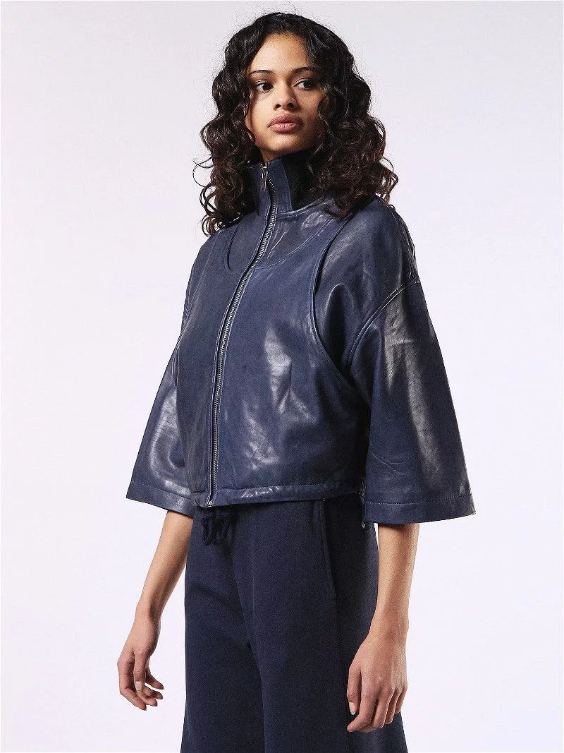 Diesel Leather Jackets Diesel Leather Jacket Blue