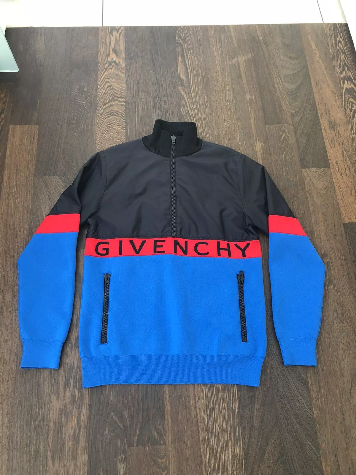 Givenchy Light Jackets Givenchy Windbreaker Colorblock Black
