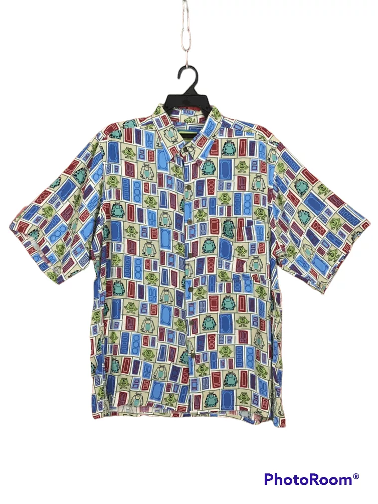 Cartoon Network Shirts Button Ups Cartoon Network × Reyn Spooner Reyn spooner monsters inc 100%rayon Multi Avant-Garde
