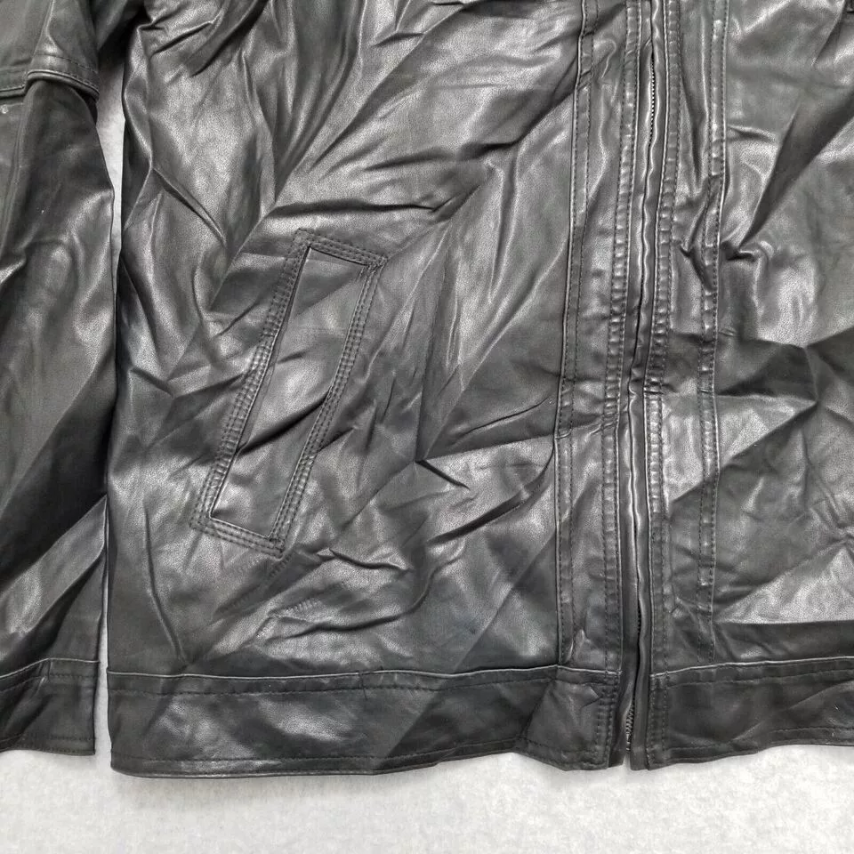 BKE Jackets BKE Jacket Womens Large Black Pockets Zip Polyurethane