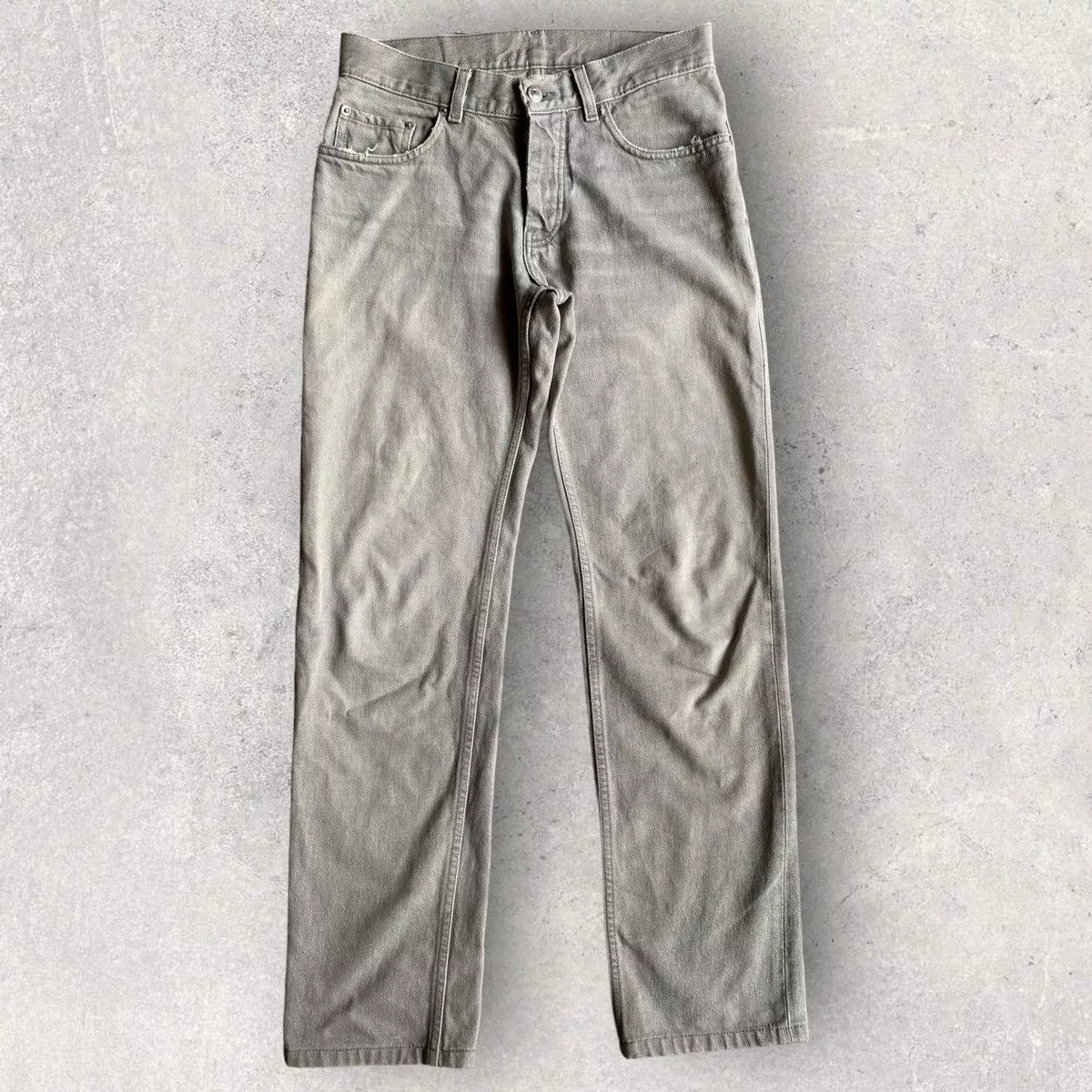 Helmut Lang Denim Helmut Lang Archive Vintage Clean Broken Denim Low Waist Contour Fit Gray