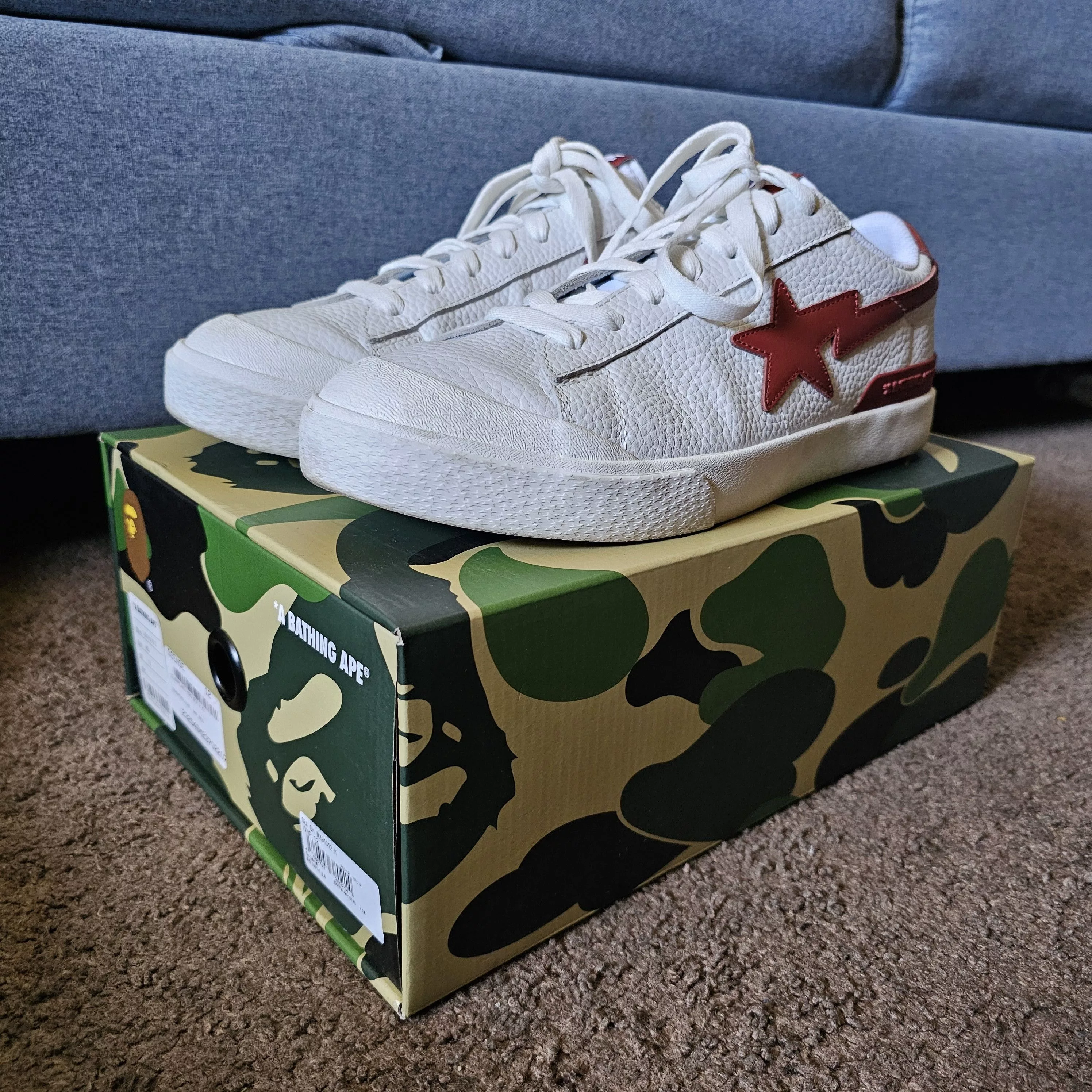 Bape Low Top Sneakers Bape Mad Sta Red