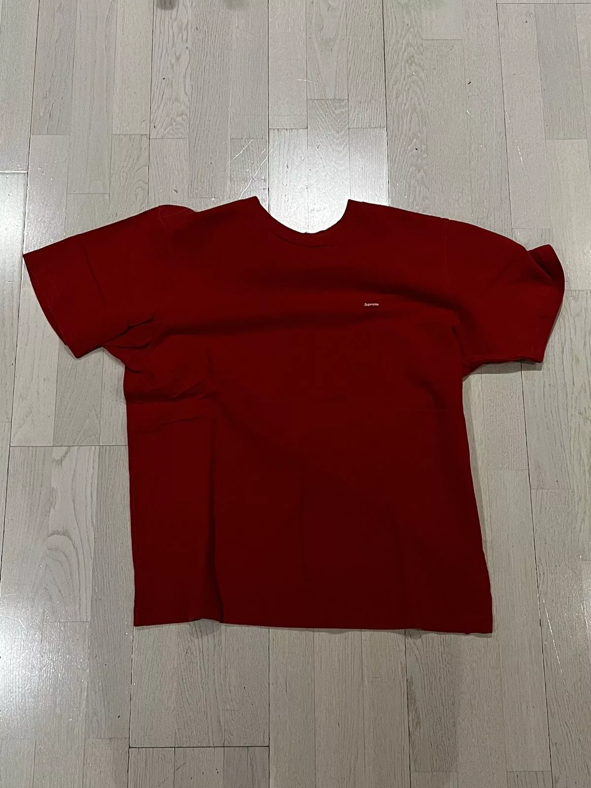 Supreme Short Sleeve T Shirts Basic Red Supreme Tee
