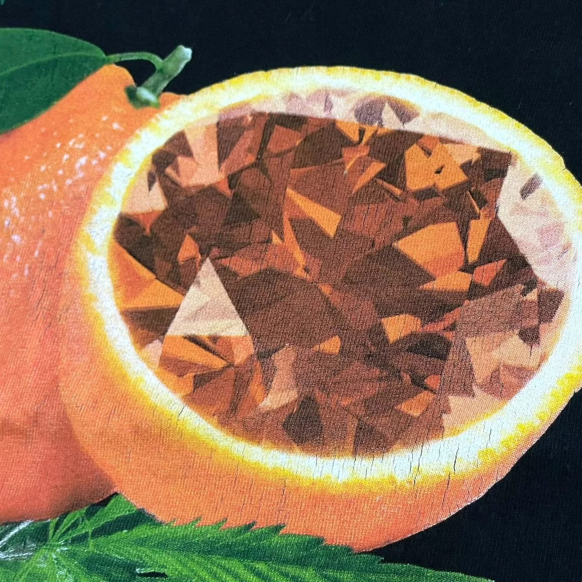 Diamond Supply Co. Short Sleeve T Shirts Diamond Supply Co. x Taylor Gang x Weedmaps Orange Kush Tee Black Streetwear