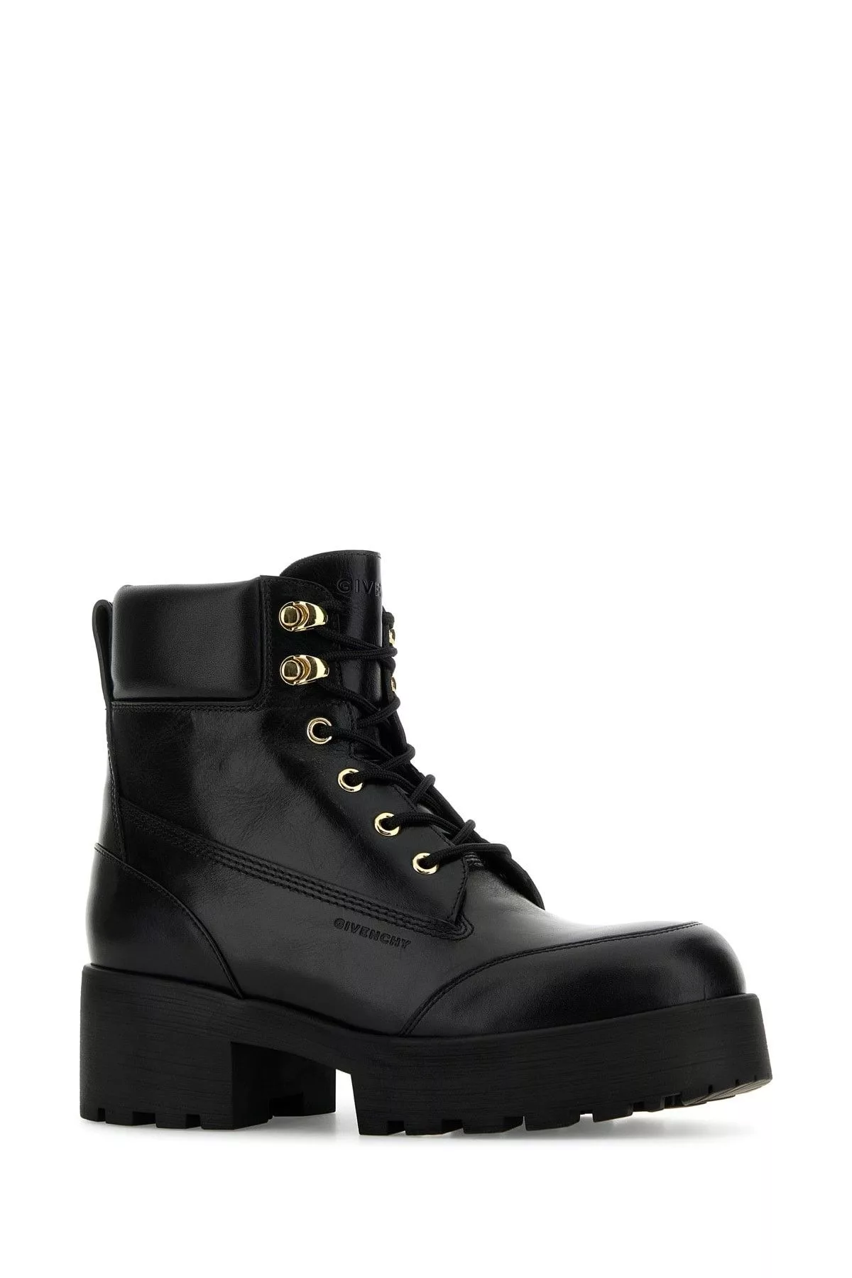 Givenchy Boots Givenchy Black Leather Trekker Ankle Boots Multi