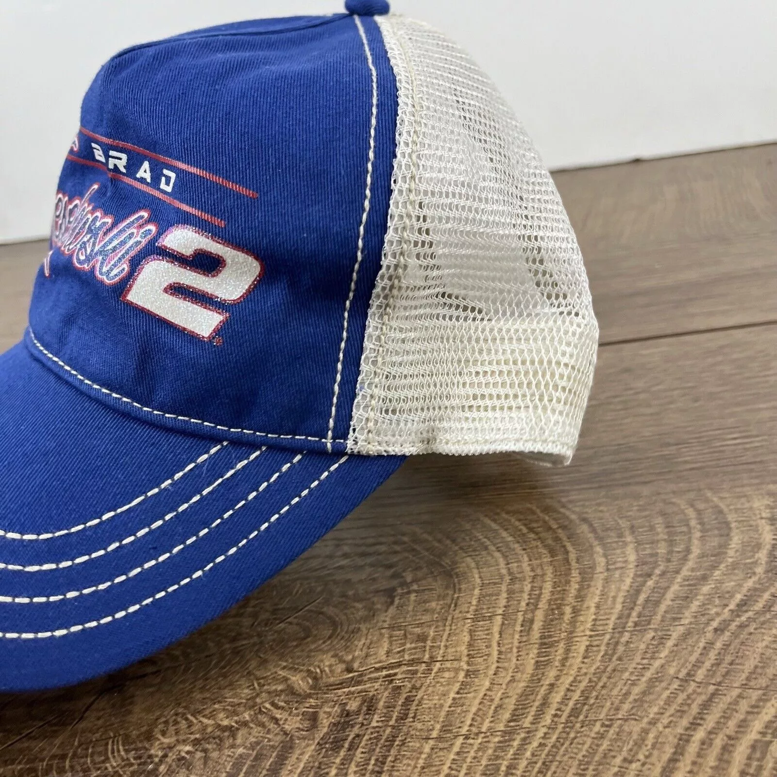 Other Hats Other Brad Keselourski #2 Hat Snapback Hat Blue Hat Adjustable Blu